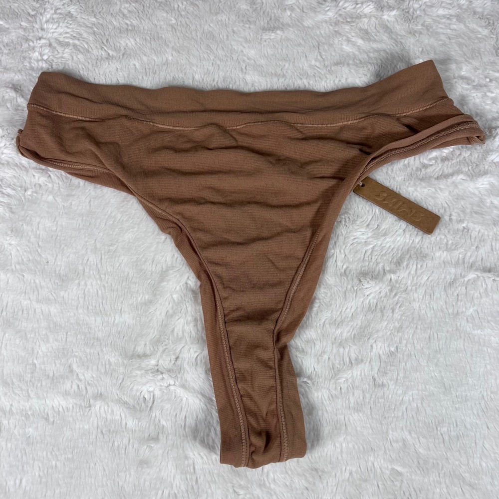 SKIMS Fits Everybody T-String Thong Sienna Brown PN-THG-1635 Womens Size 4X NEW